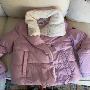 UGG Women’s Pink Coat - Sherpa lined